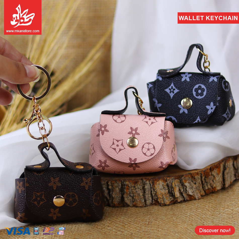 49 1Pc Random - Leather Wallet Keychain - Unique Mini Bag - LV - الصورة 1