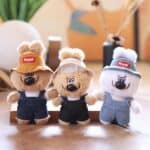 ⁦1Pc Random - Soft Keychain Bagel Bear - 16cm⁩ - الصورة ⁦3⁩