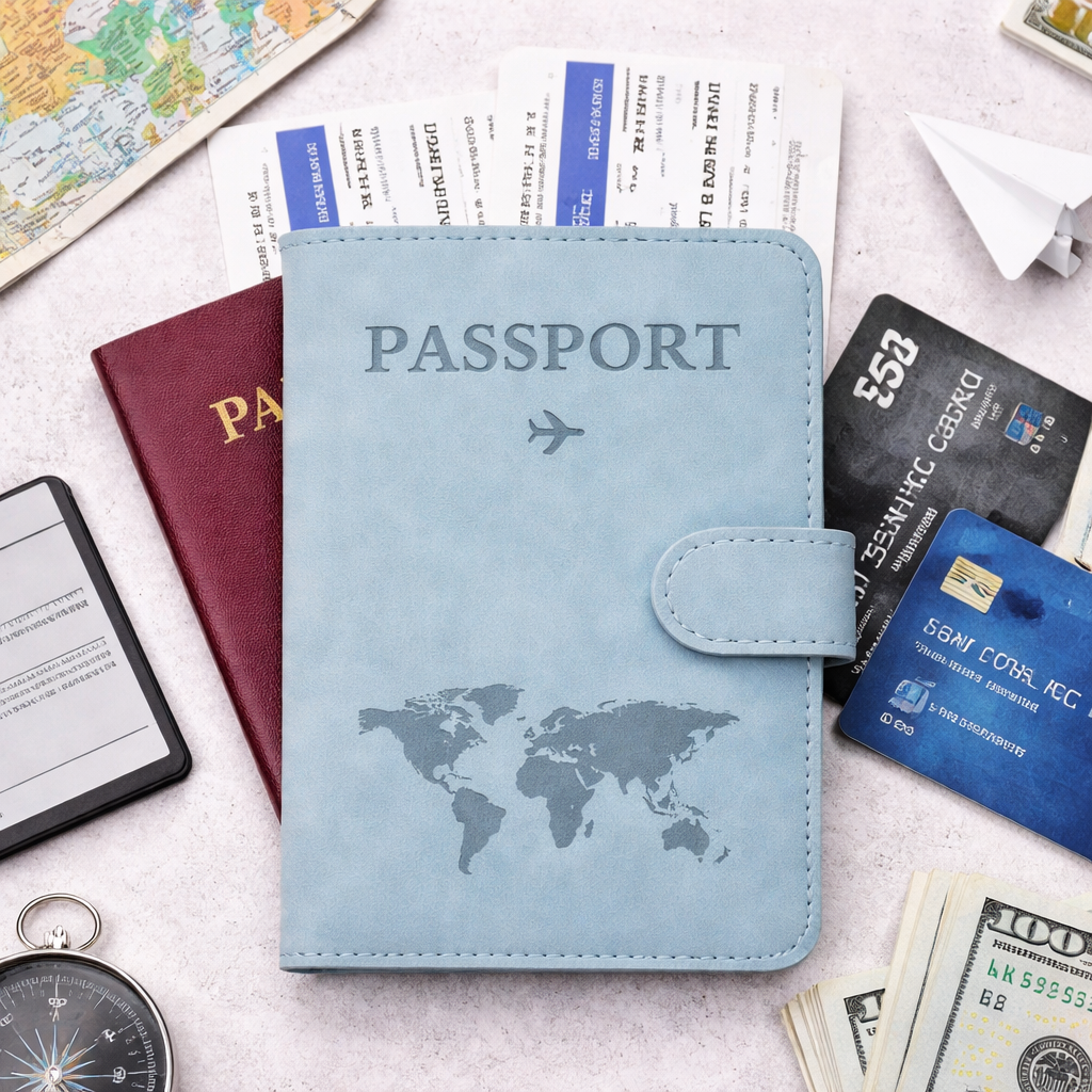 ChatGPT Image Mar 29, 2026, 06_23_39 PM Cover PU Leather Passport Holder - Mint - الصورة 1