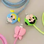 ⁦Set Of 4pcs Of 3D Data Cable Protector - For iPhone - Crybaby × Blossom⁩ - الصورة ⁦3⁩