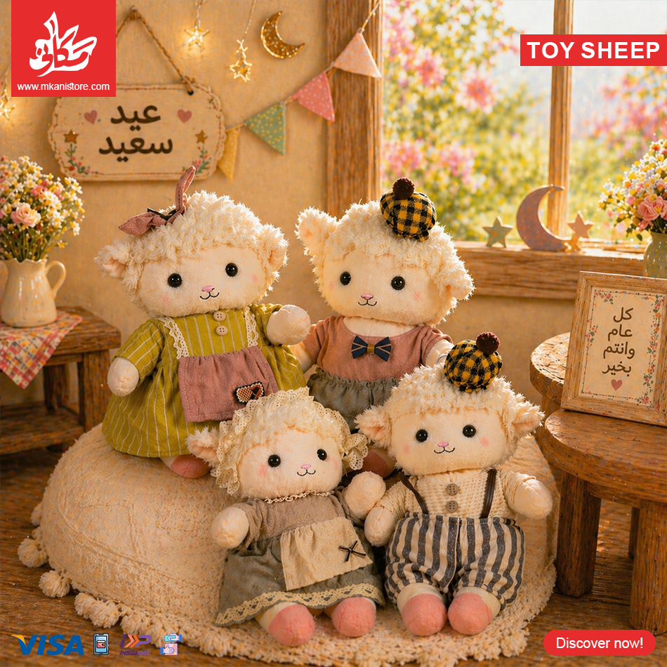 1 1Pc Random - Plush Toy Sheep Stylish Outfit - 26 cm - الصورة 1