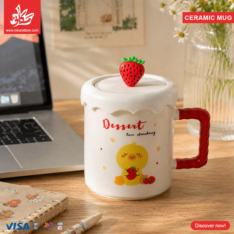 136 Ceramic Mug Strawberry - 350ml - الصورة 1