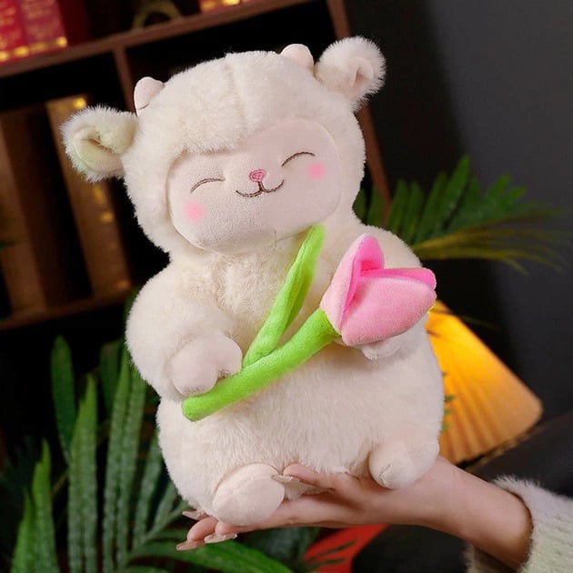 16_11zon.jpg Toy Sheep With Tulip 25cm - الصورة 1