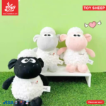 ⁦1Pc Random - Cute Plush Toy Baby Sheep - 25cm⁩ - الصورة ⁦2⁩