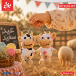 ⁦1Pc Random – Soft Keychain Cow(17cm)⁩ - الصورة ⁦2⁩