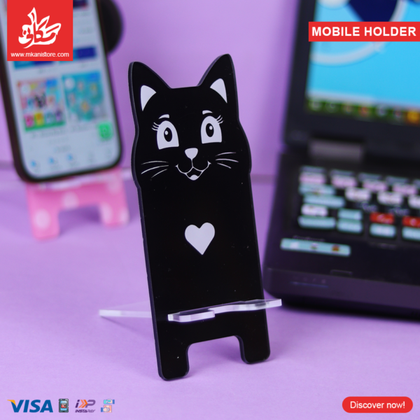 Acrylic Mobile Holder - Cat