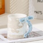 ⁦1Pc Random Ceramic Mug with Ribbon Handle - 350ml⁩ - الصورة ⁦8⁩