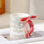 ⁦1Pc Random Ceramic Mug with Ribbon Handle - 350ml⁩ - الصورة ⁦9⁩