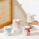 1Pc Random Ceramic Mug with Ribbon Handle - 350ml
