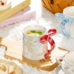 ⁦1Pc Random Ceramic Mug with Ribbon Handle - 350ml⁩ - الصورة ⁦5⁩