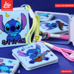 ⁦1Pc Random – Makeup Leather Mirror – Stitch⁩ - الصورة ⁦2⁩