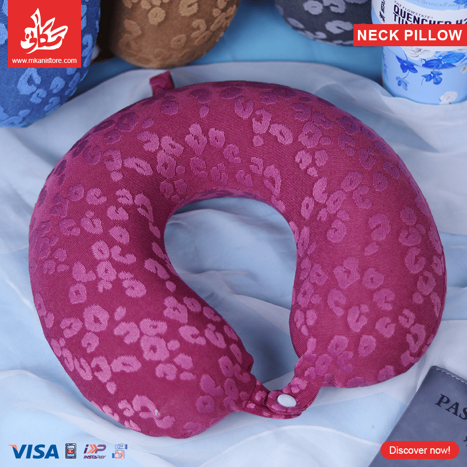 84 Cushion Neck Pillow - Tiger Burgundy - الصورة 1