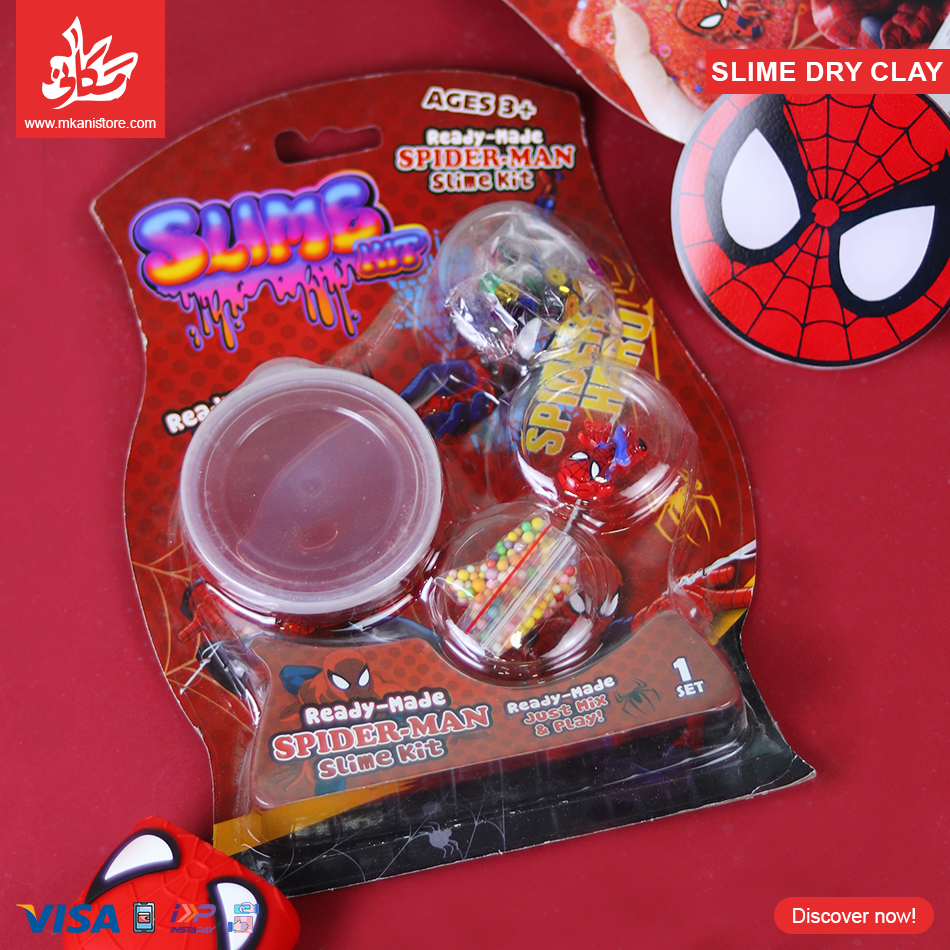 85 Soft Slime set For Kids - Anti-Stress with cute character DIY - Spider Man - الصورة 1
