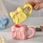 ⁦1Pc Random - Ceramic Mug Square Bow - 350ml⁩ - الصورة ⁦6⁩