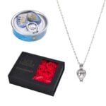 ⁦Creative Pearl Necklace Jewelry With Rose Gift Box and Gift Bag⁩ - الصورة ⁦7⁩
