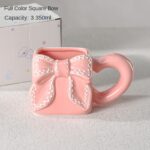 ⁦1Pc Random - Ceramic Mug Square Bow - 350ml⁩ - الصورة ⁦11⁩