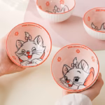 ⁦Set of 4 Pcs Ceramic Bowls 350ml Disney Orignal - Lulu Cat⁩ - الصورة ⁦4⁩