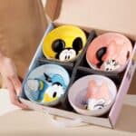 ⁦Set of 4 Pcs Ceramic Bowls 350ml Disney Orignal - Mickey AND Friends⁩ - الصورة ⁦2⁩