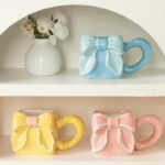 ⁦1Pc Random - Ceramic Mug Square Bow - 350ml⁩ - الصورة ⁦5⁩