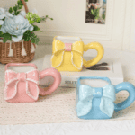 ⁦1Pc Random - Ceramic Mug Square Bow - 350ml⁩ - الصورة ⁦8⁩