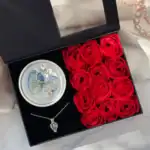 ⁦Creative Pearl Necklace Jewelry With Rose Gift Box and Gift Bag⁩ - الصورة ⁦6⁩