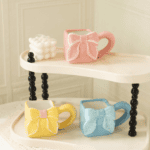 ⁦1Pc Random - Ceramic Mug Square Bow - 350ml⁩ - الصورة ⁦7⁩