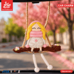 ⁦Polymer Clay Swinging Car Charm - Girly⁩ - الصورة ⁦2⁩