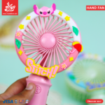 ⁦1Pc Random - Stitch Summer Hand Fan - 3 Speed - Battery Recharging⁩ - الصورة ⁦3⁩
