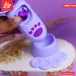 ⁦1Pc Random - Stitch Hand/Stand Fan Lighting - 1 Speed - Battery Recharging⁩ - الصورة ⁦3⁩