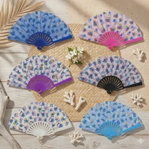 1Pc Random - Large Folding Hand Fan - Stitch