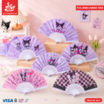 1Pc Random Large Folding Hand Fan - Kuromi