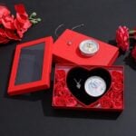 ⁦Exclusive Pearl Necklace Jewelry With Rose Gift Box - Heart Red Edition⁩ - الصورة ⁦2⁩