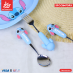 ⁦Set 2pc Stitch - Disney Orignal stainless steel - Spoon+fork⁩ - الصورة ⁦3⁩
