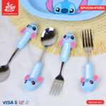 ⁦Set 2pc Stitch - Disney Orignal stainless steel - Spoon+fork⁩ - الصورة ⁦5⁩