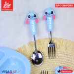 ⁦Set 2pc Stitch - Disney Orignal stainless steel - Spoon+fork⁩ - الصورة ⁦6⁩