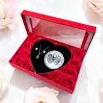 ⁦Exclusive Pearl Necklace Jewelry With Rose Gift Box - Heart Red Edition⁩ - الصورة ⁦4⁩