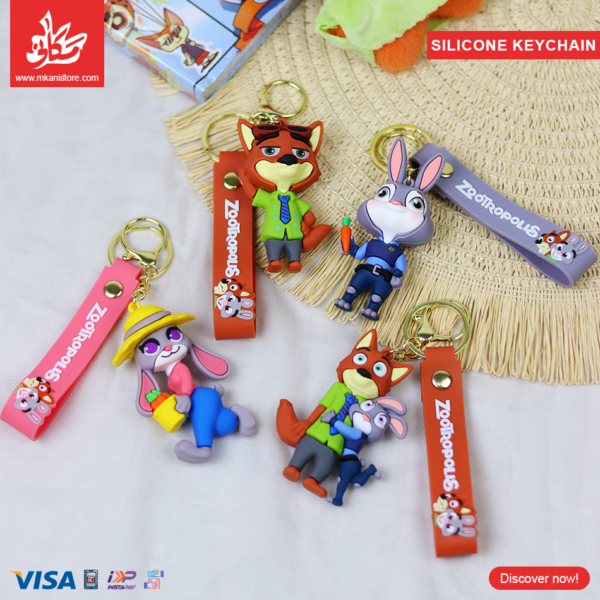 1Pc Random - Silicone Keychain Zootopia