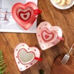1Pc Random - Ceramic Mug & Coaster Heart - 300ml