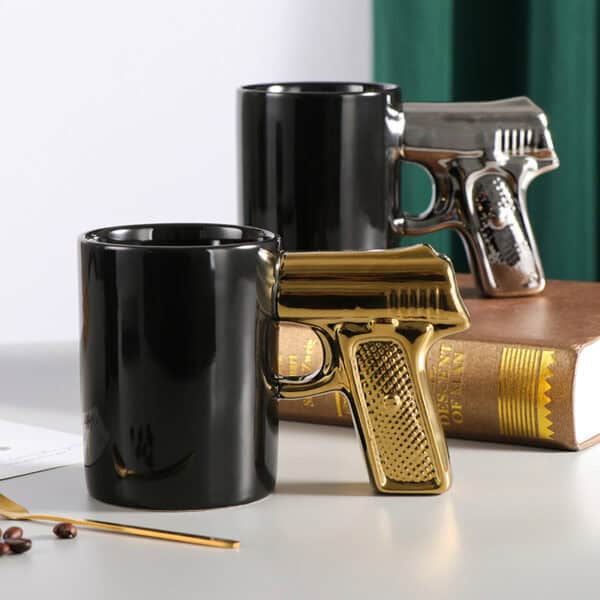 1Pc Random - 3D Ceramic Gun Mug 320 ml