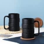⁦3D Ceramic Tyre Tire Mug 400ml⁩ - الصورة ⁦4⁩