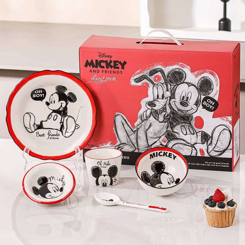 246 Creative Attractive Dinnerware Set Of 5pcs Disney Orignal - Mickey Mouse - الصورة 1