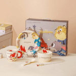 Luxurious Set Of 5pcs Disney Orignal - Ceramic Dinnerware with Portable Gift Box - Zootopia Nick