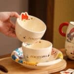 ⁦Luxurious Set Of 5pcs Disney Orignal - Ceramic Dinnerware with Portable Gift Box - Zootopia Nick⁩ - الصورة ⁦3⁩