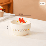 ⁦Luxurious Set Of 5pcs Disney Orignal - Ceramic Dinnerware with Portable Gift Box - Zootopia Nick⁩ - الصورة ⁦6⁩