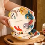 ⁦Luxurious Set Of 5pcs Disney Orignal - Ceramic Dinnerware with Portable Gift Box - Zootopia Nick⁩ - الصورة ⁦4⁩