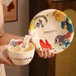 ⁦Luxurious Set Of 5pcs Disney Orignal - Ceramic Dinnerware with Portable Gift Box - Zootopia Judy⁩ - الصورة ⁦3⁩