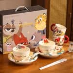 ⁦Luxurious Set Of 5pcs Disney Orignal - Ceramic Dinnerware with Portable Gift Box - Zootopia Judy⁩ - الصورة ⁦6⁩