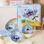 Set of 4 Pcs Ceramic Bowls 350ml Disney Orignal - Stitch Happy