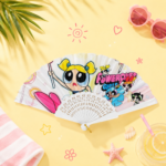 ⁦1Pc Random - Large Folding Hand Fan - Powerpuff⁩ - الصورة ⁦5⁩