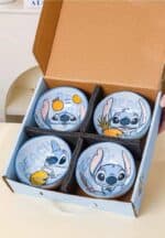 ⁦Set of 4 Pcs Ceramic Bowls 350ml Disney Orignal - Stitch Happy⁩ - الصورة ⁦8⁩